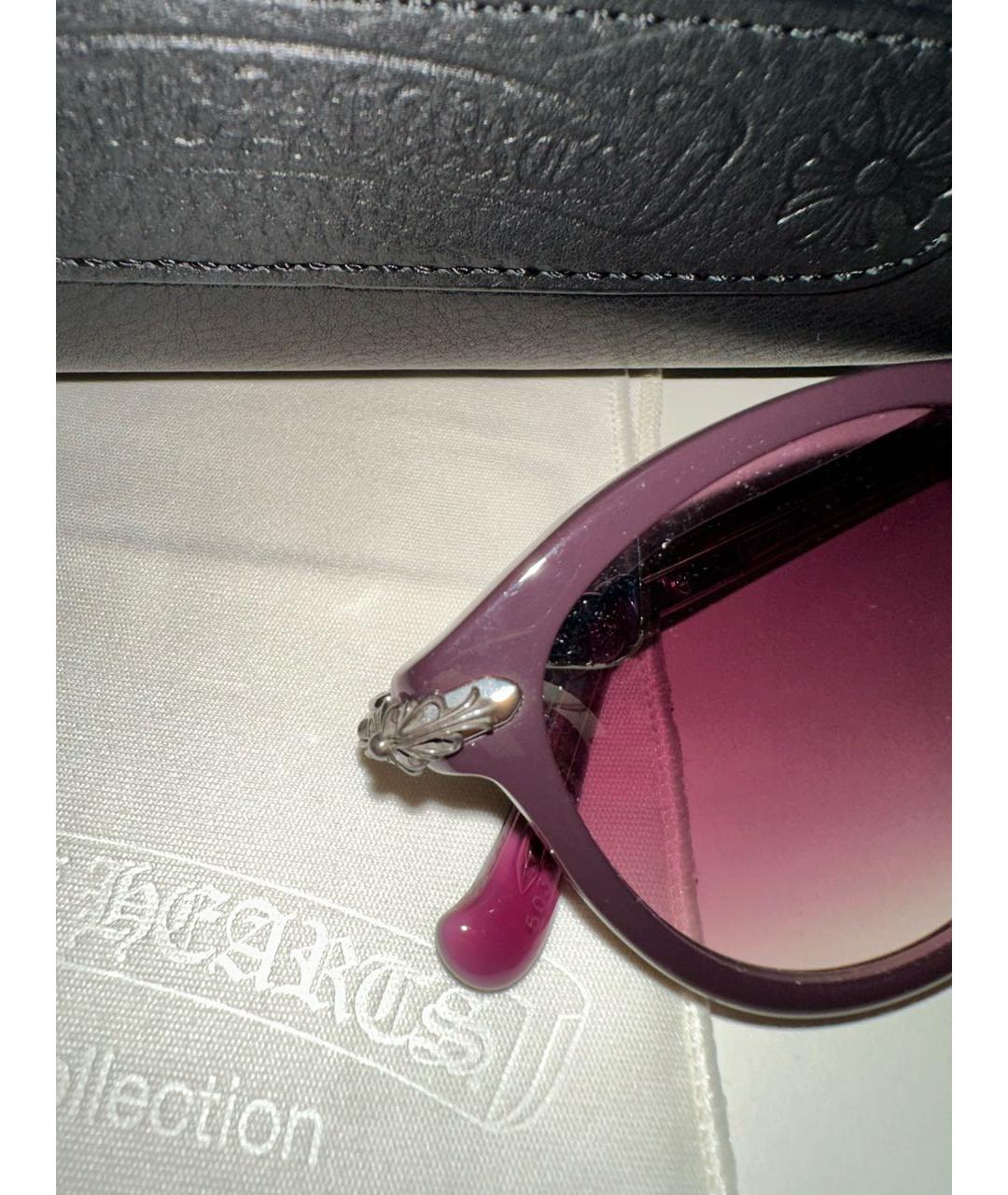 CHROME HEARTS Розовые пластиковые солнцезащитные очки, фото 4