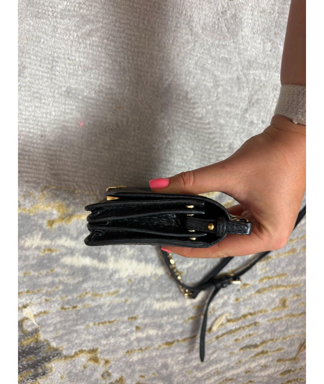 BURBERRY Черная кожаная сумка через плечо, фото 3