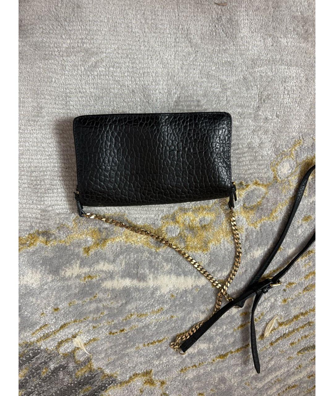 BURBERRY Черная кожаная сумка через плечо, фото 2