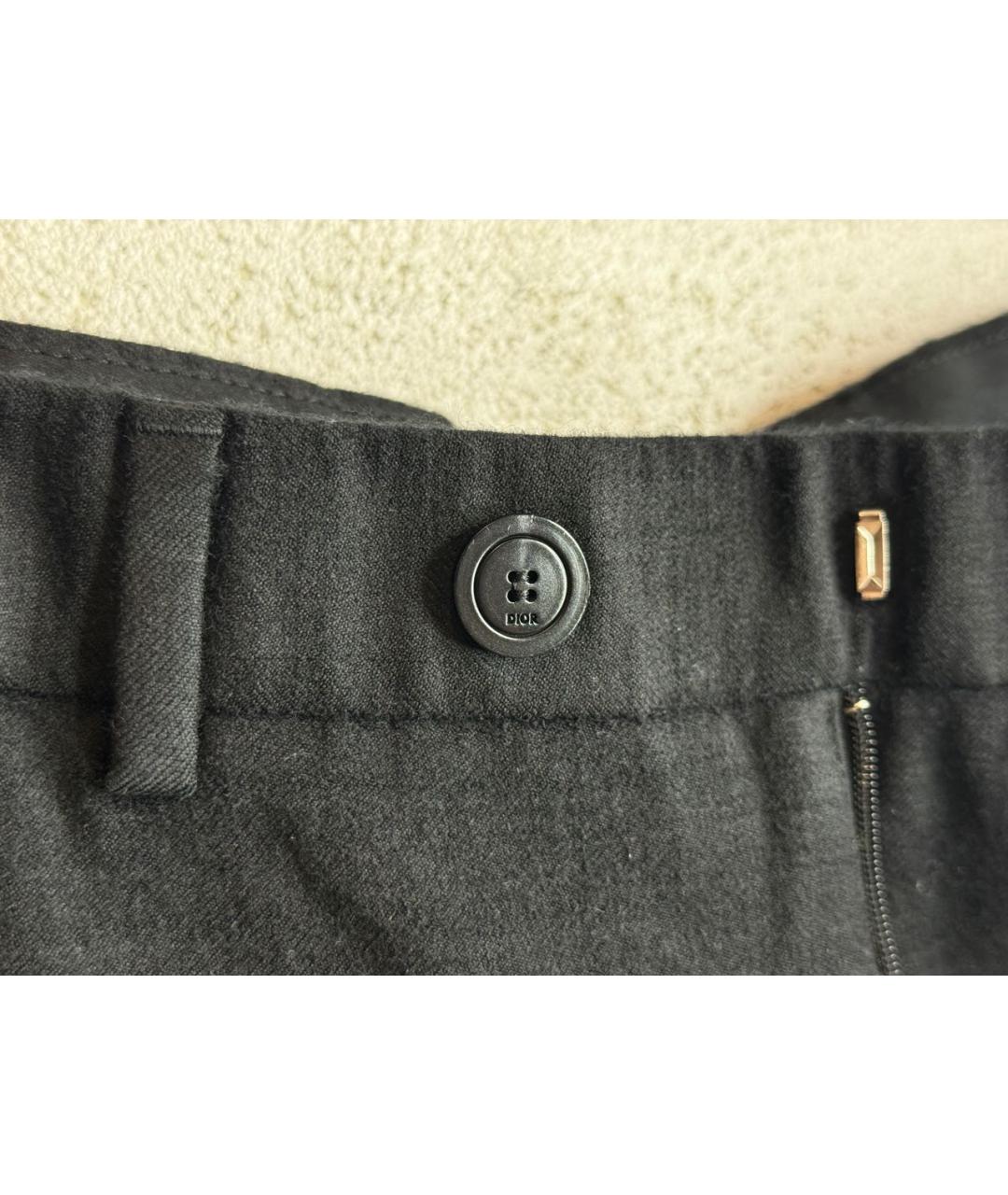 DIOR HOMME Черные шерстяные классические брюки, фото 5