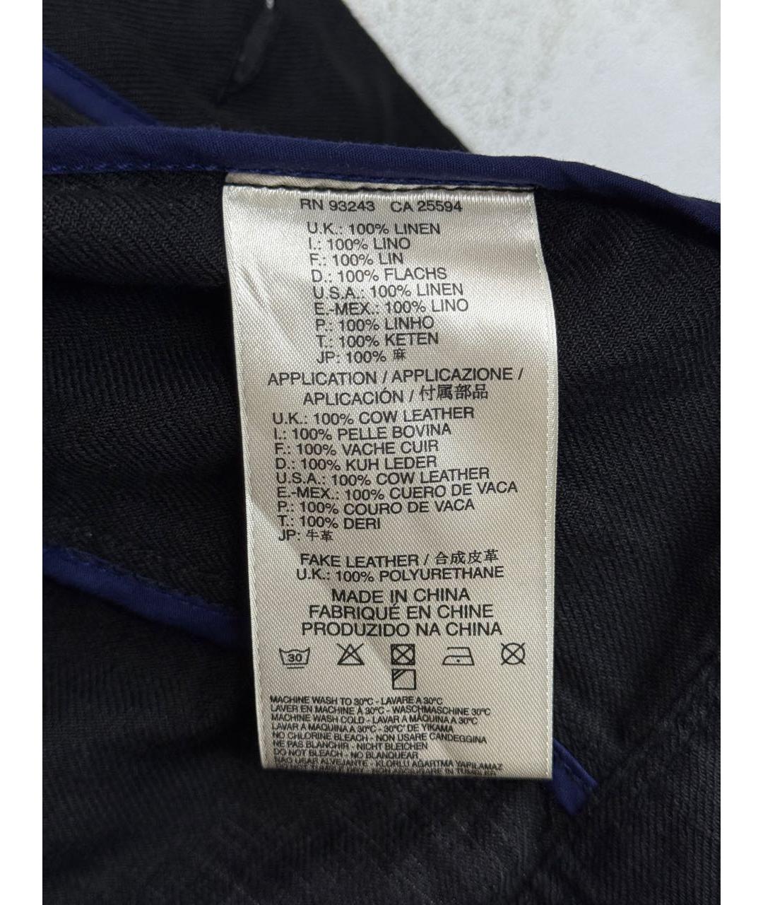 DIESEL BLACK GOLD Черная льняная куртка, фото 6