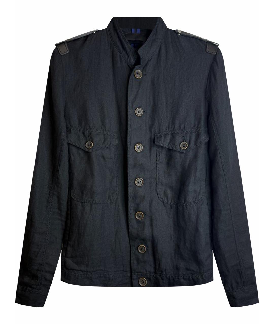 DIESEL BLACK GOLD Черная льняная куртка, фото 1