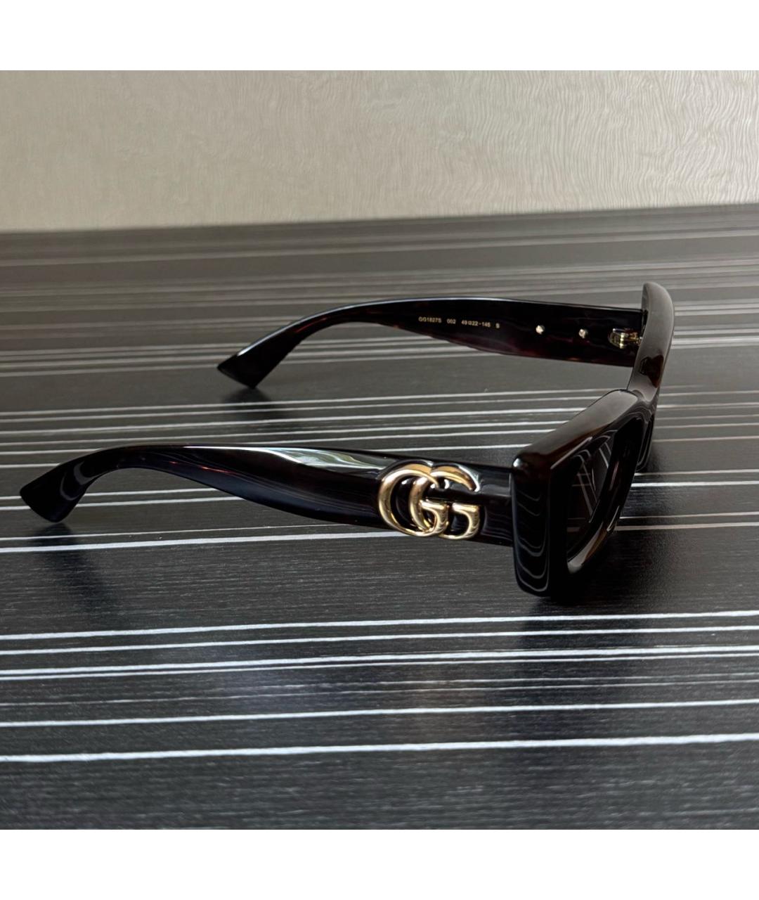 GUCCI Черные пластиковые солнцезащитные очки, фото 2