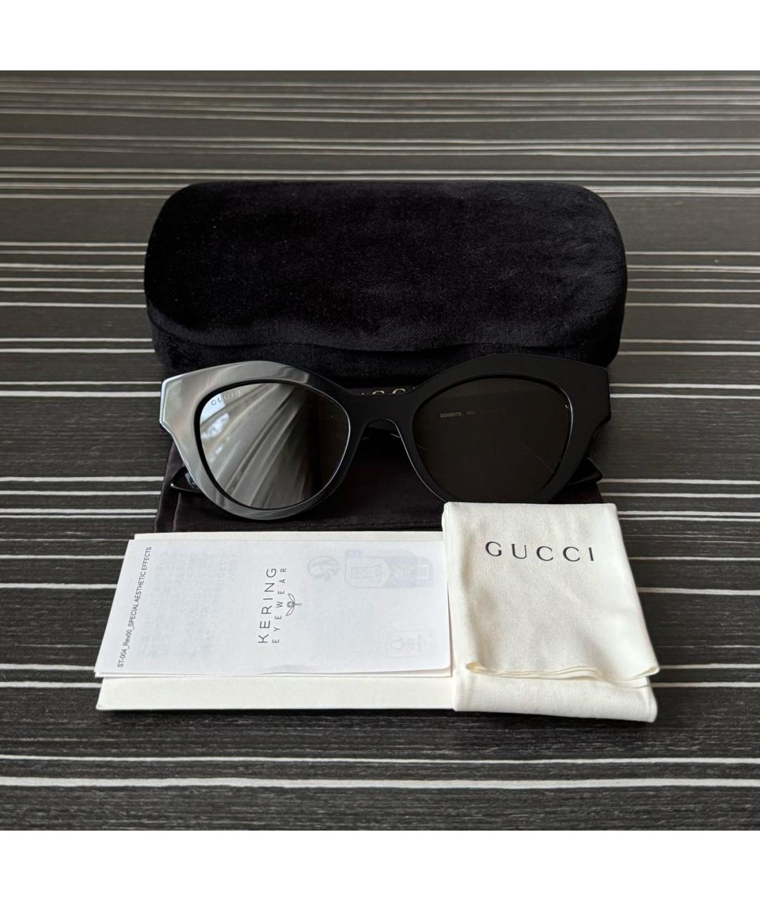 GUCCI Черные пластиковые солнцезащитные очки, фото 4
