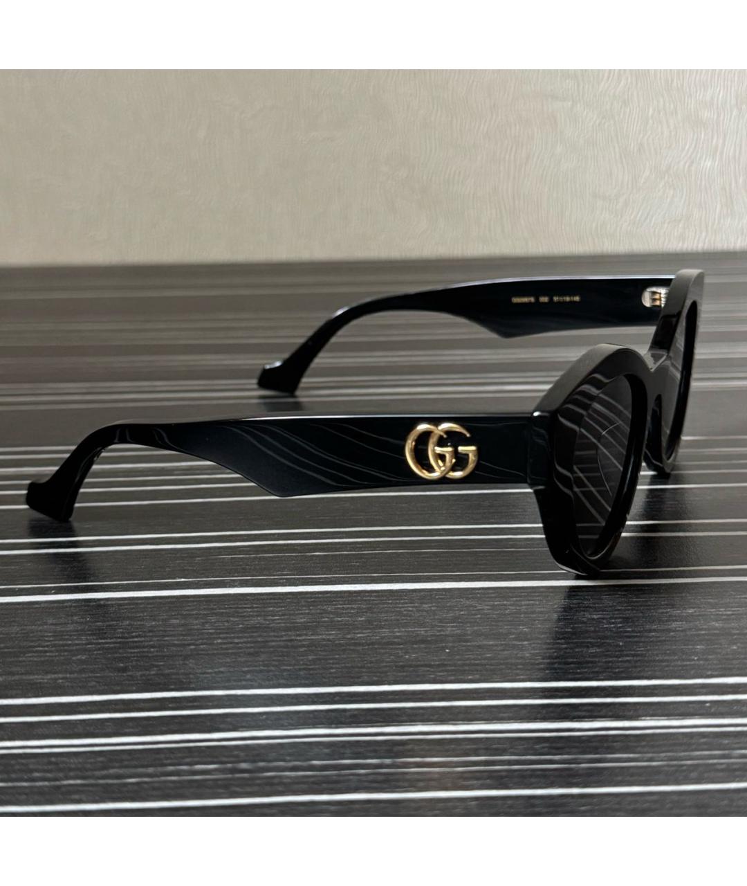 GUCCI Черные пластиковые солнцезащитные очки, фото 2