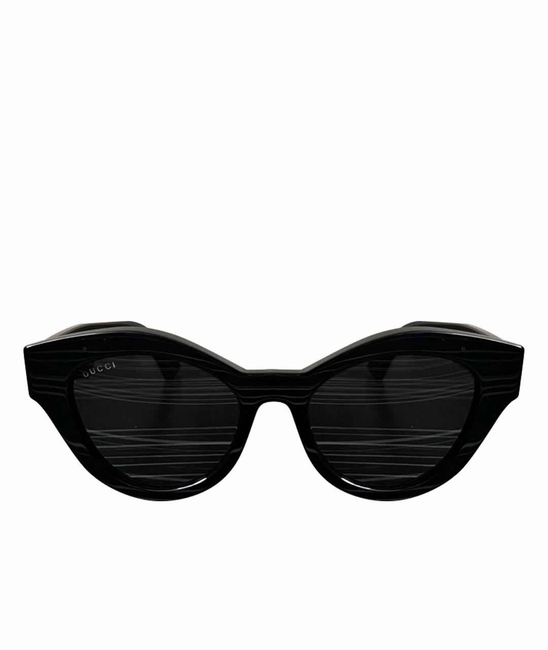 GUCCI Черные пластиковые солнцезащитные очки, фото 1