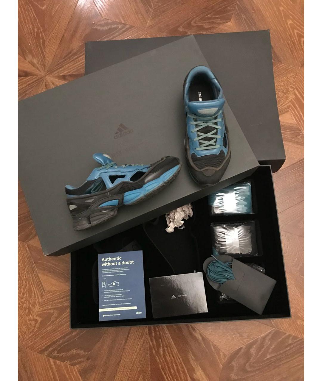 ADIDAS X RAF SIMONS Синие низкие кроссовки / кеды, фото 9