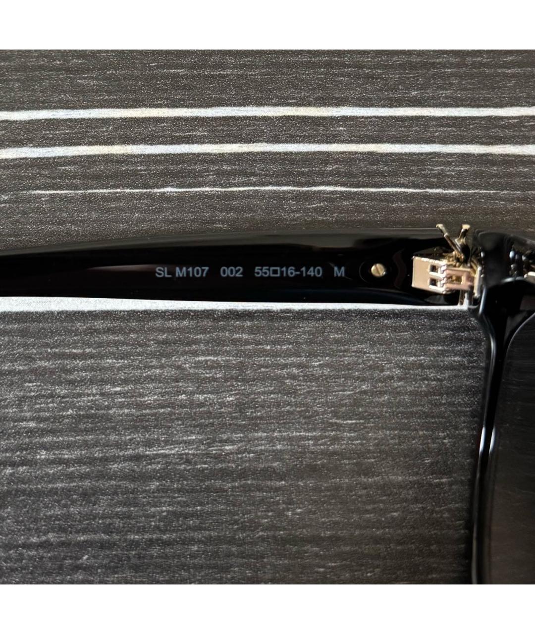SAINT LAURENT Черные пластиковые солнцезащитные очки, фото 3