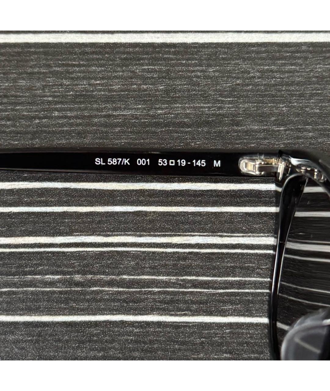 SAINT LAURENT Черные пластиковые солнцезащитные очки, фото 2