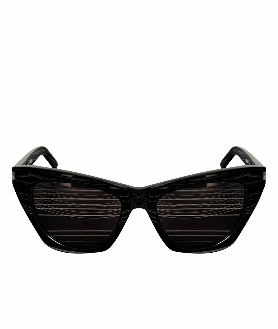 SAINT LAURENT Черные пластиковые солнцезащитные очки, фото 1