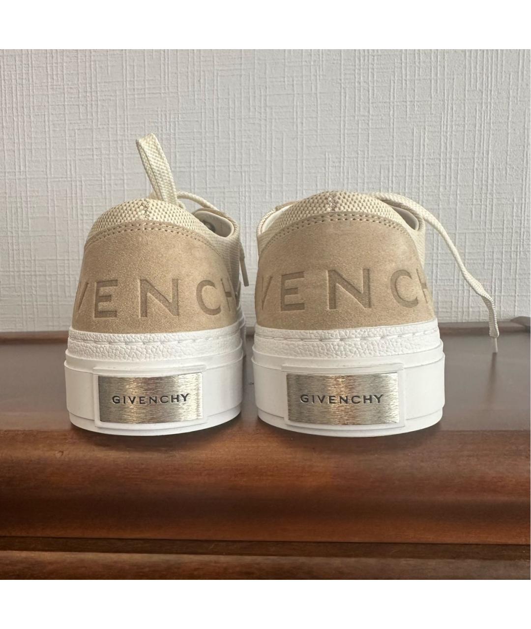 GIVENCHY Бежевые текстильные кеды, фото 4