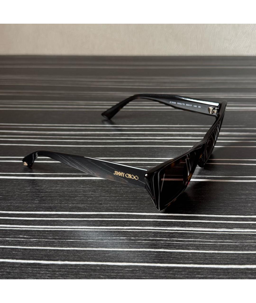 JIMMY CHOO Черные пластиковые солнцезащитные очки, фото 2