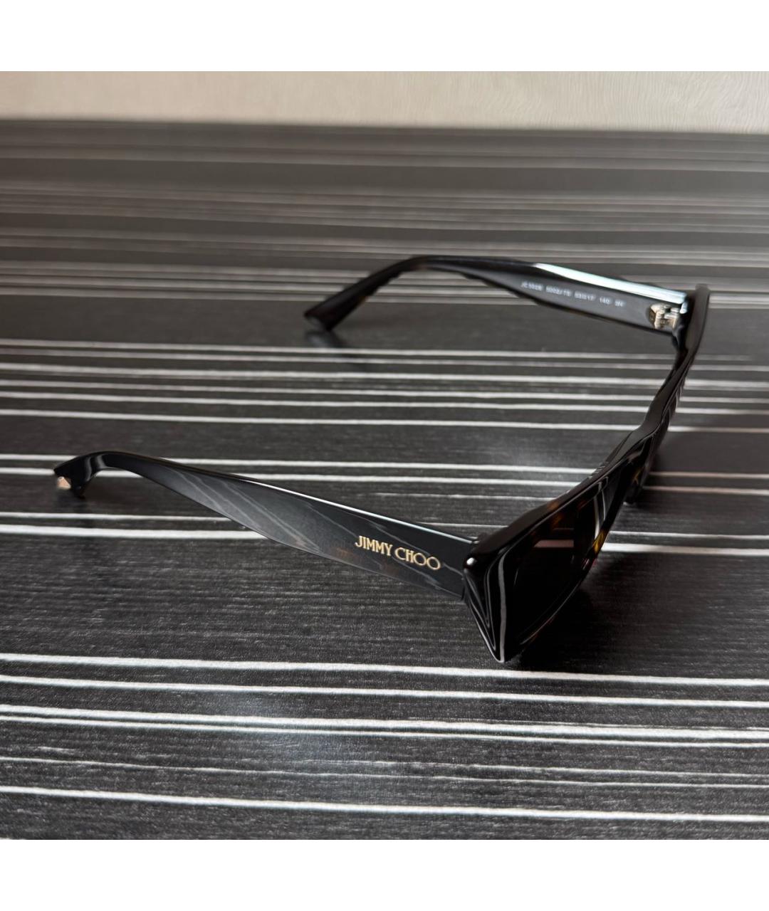 JIMMY CHOO Черные пластиковые солнцезащитные очки, фото 3