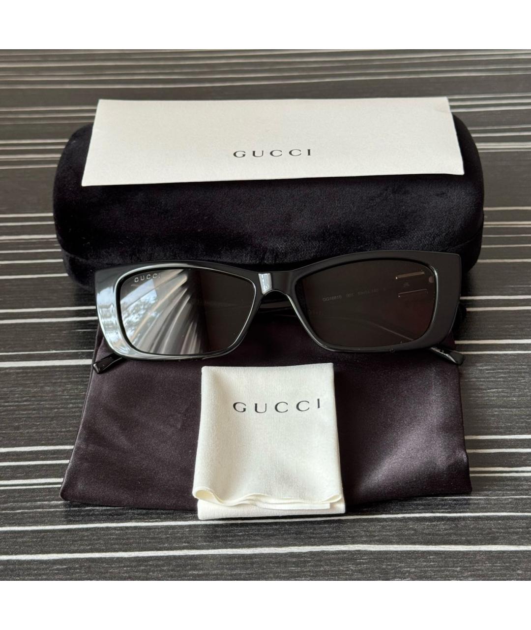 GUCCI Черные пластиковые солнцезащитные очки, фото 4