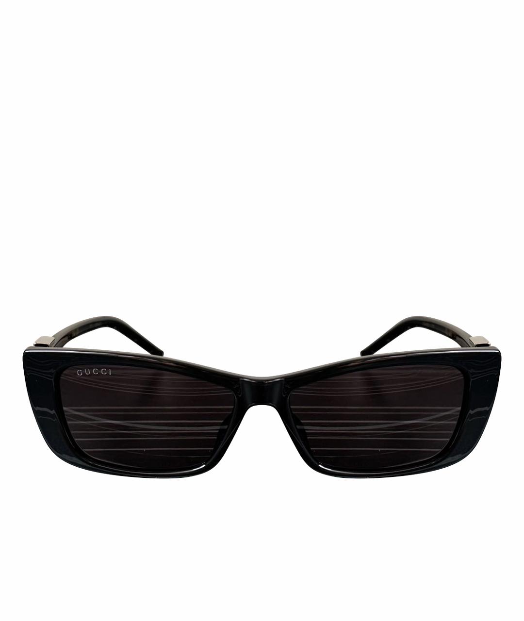 GUCCI Черные пластиковые солнцезащитные очки, фото 1