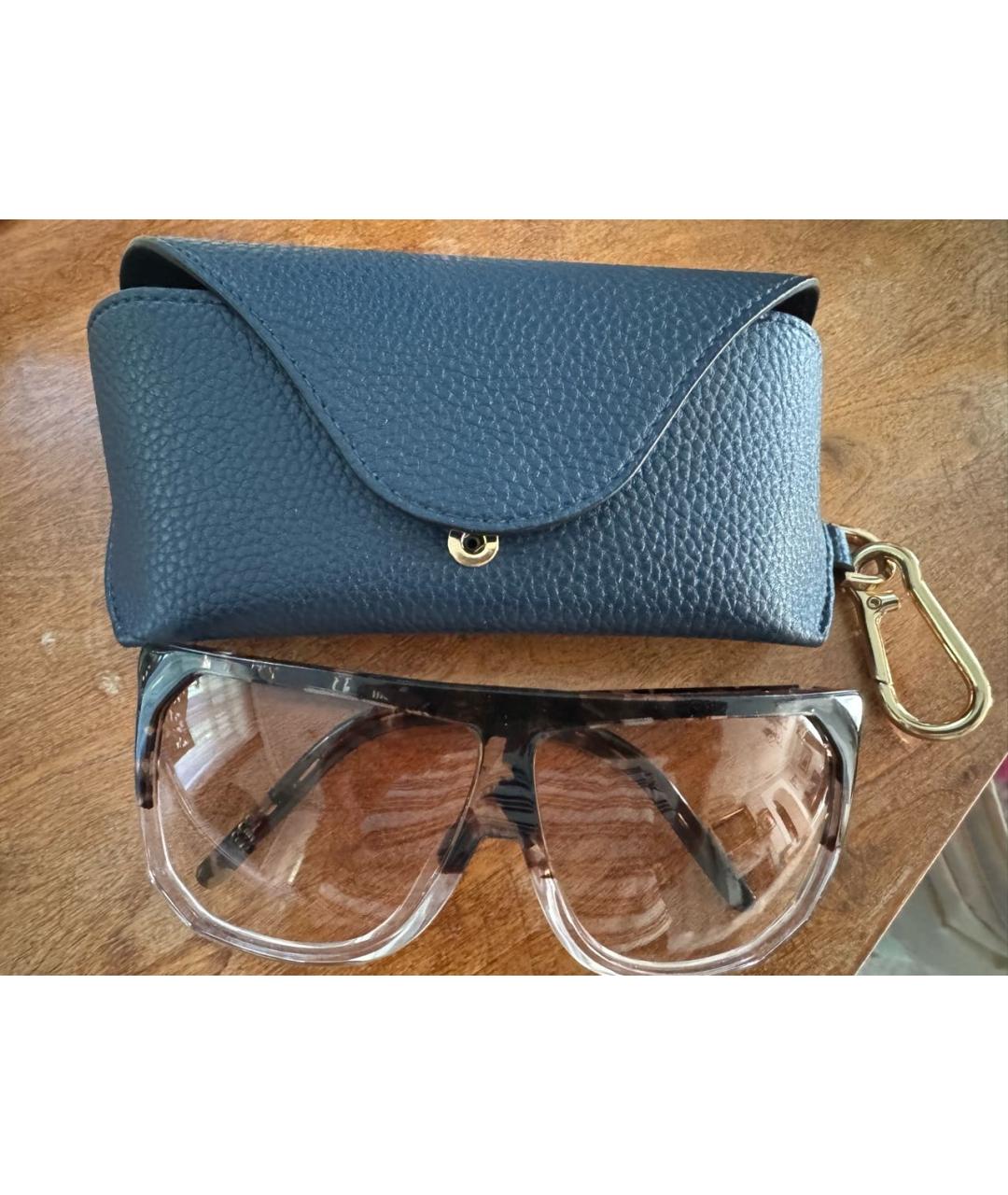 LOEWE Коричневые пластиковые солнцезащитные очки, фото 5