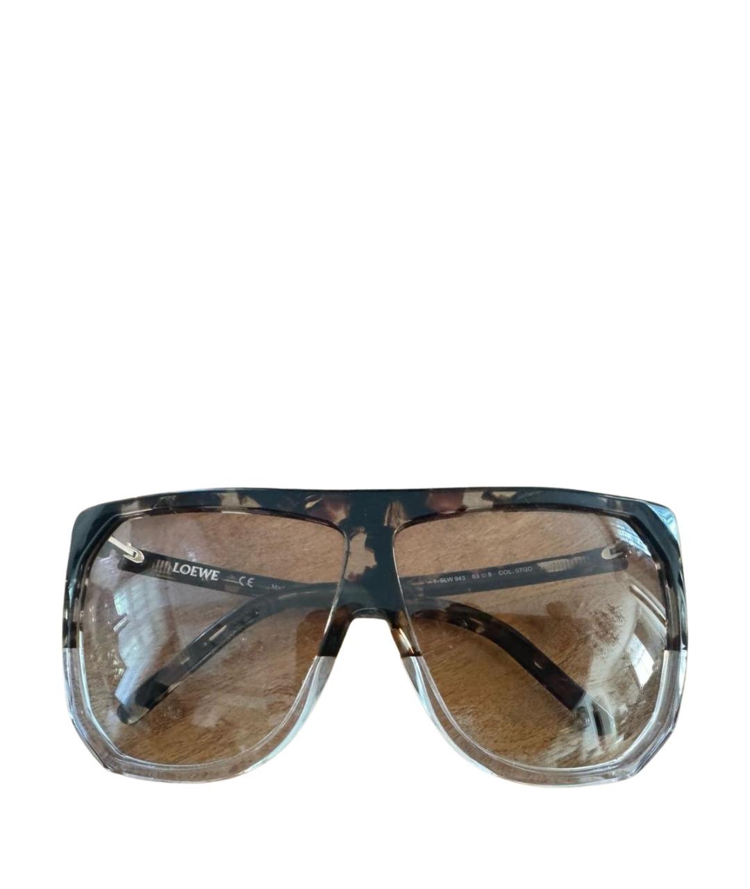 LOEWE Коричневые пластиковые солнцезащитные очки, фото 2
