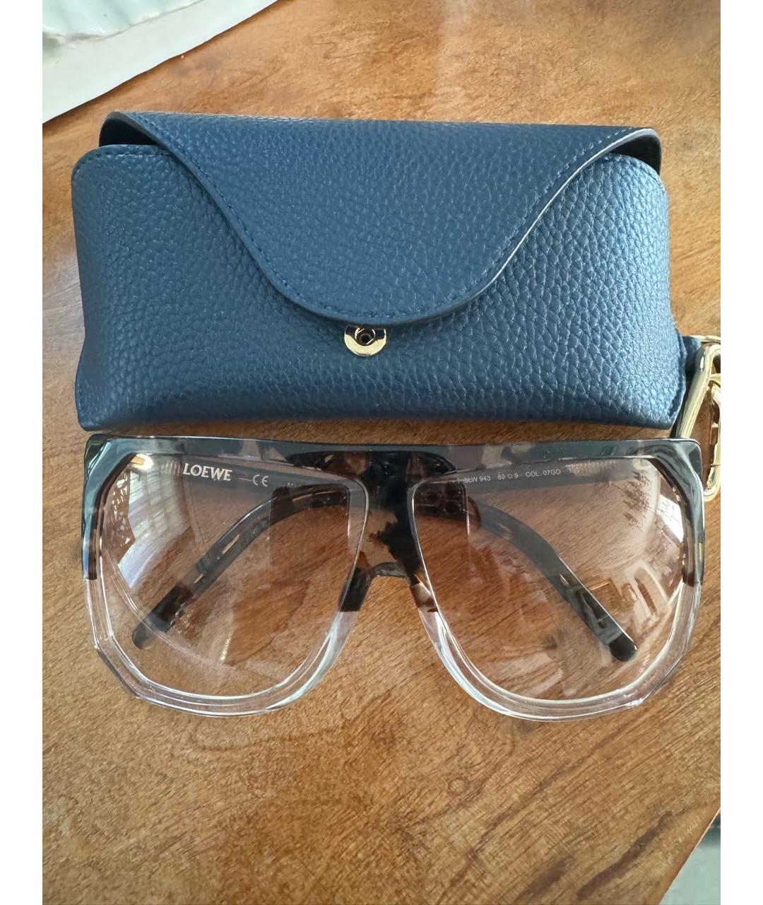 LOEWE Коричневые пластиковые солнцезащитные очки, фото 7