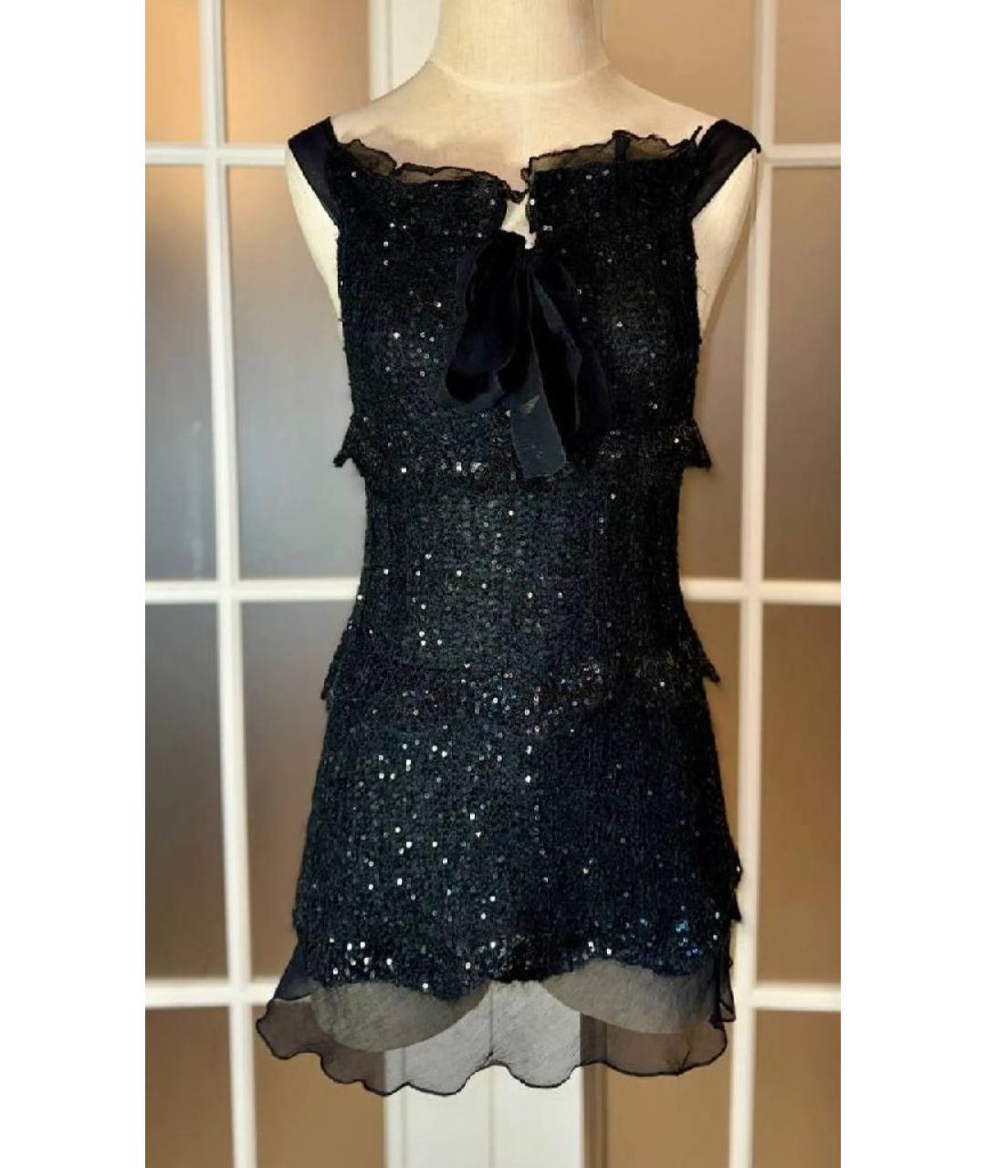 ERMANNO SCERVINO Черное шерстяное вечернее платье, фото 7