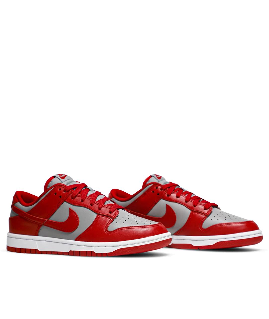 NIKE Красные кожаные низкие кроссовки / кеды, фото 2