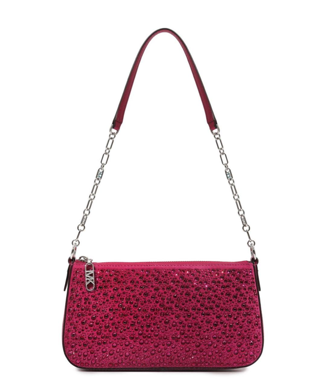 MICHAEL KORS Фуксия кожаная сумка через плечо, фото 3