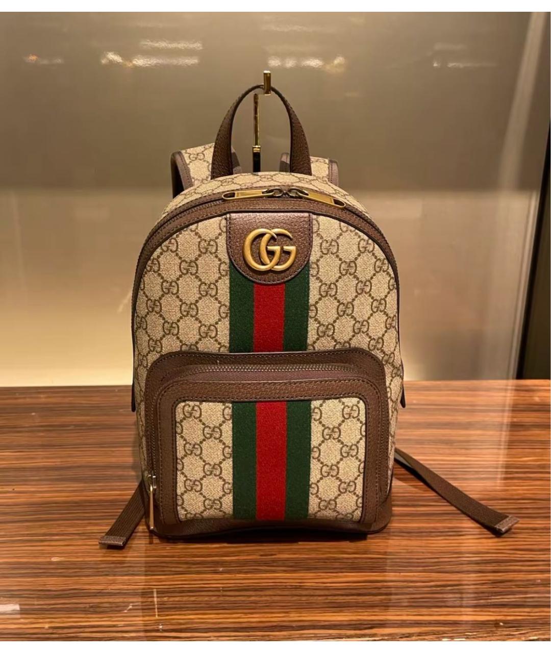 GUCCI Бежевый рюкзак, фото 6