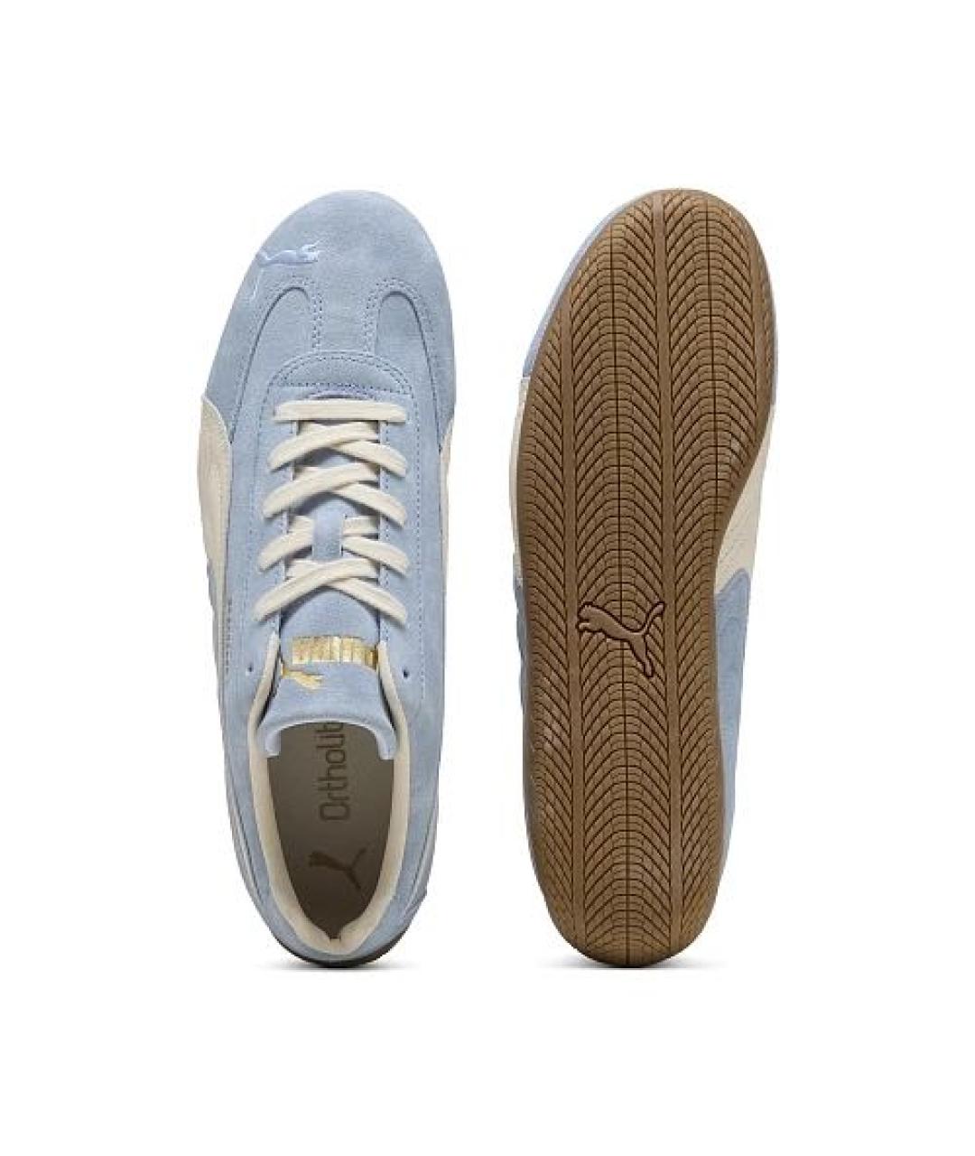 PUMA Голубые замшевые кроссовки, фото 3