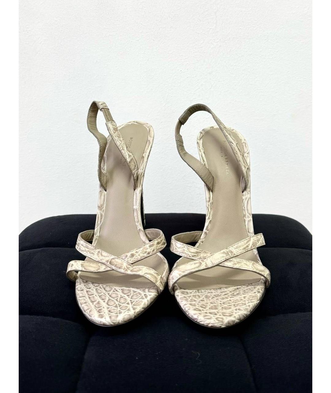 BOTTEGA VENETA Серые кожаные туфли, фото 2