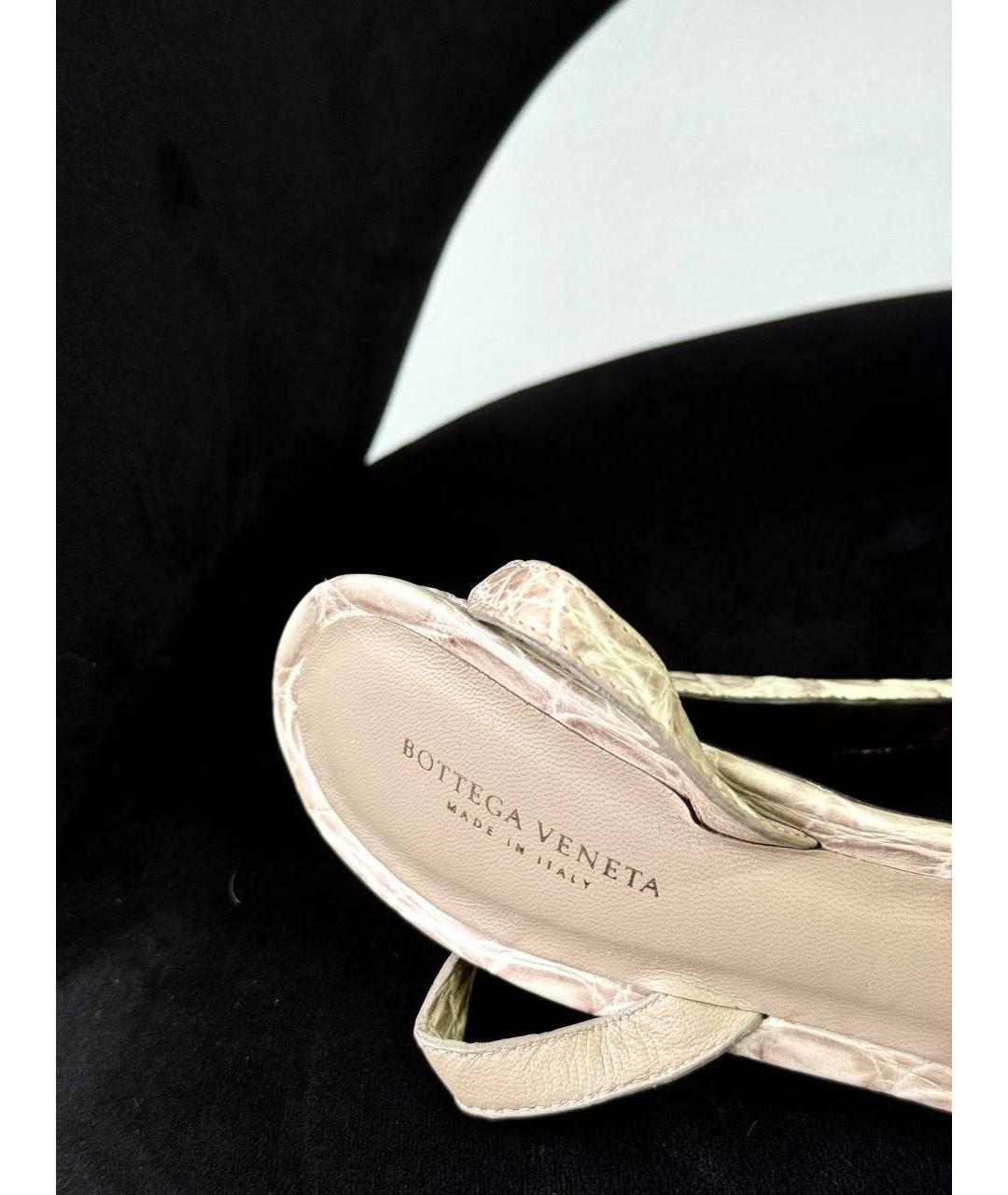 BOTTEGA VENETA Серые кожаные туфли, фото 6
