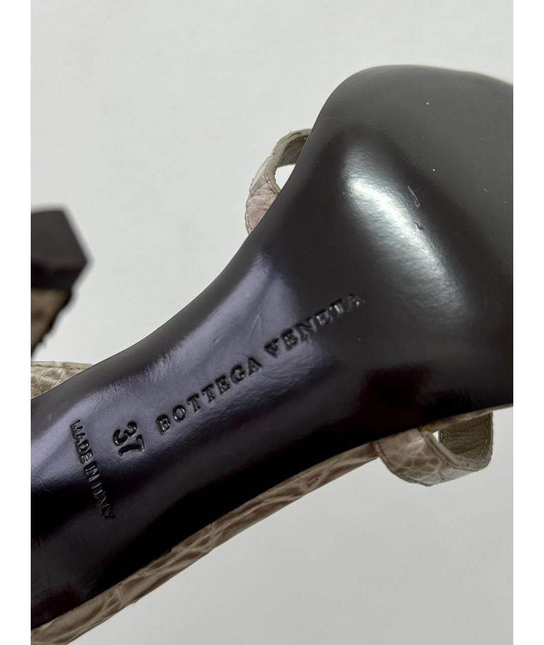 BOTTEGA VENETA Серые кожаные туфли, фото 8