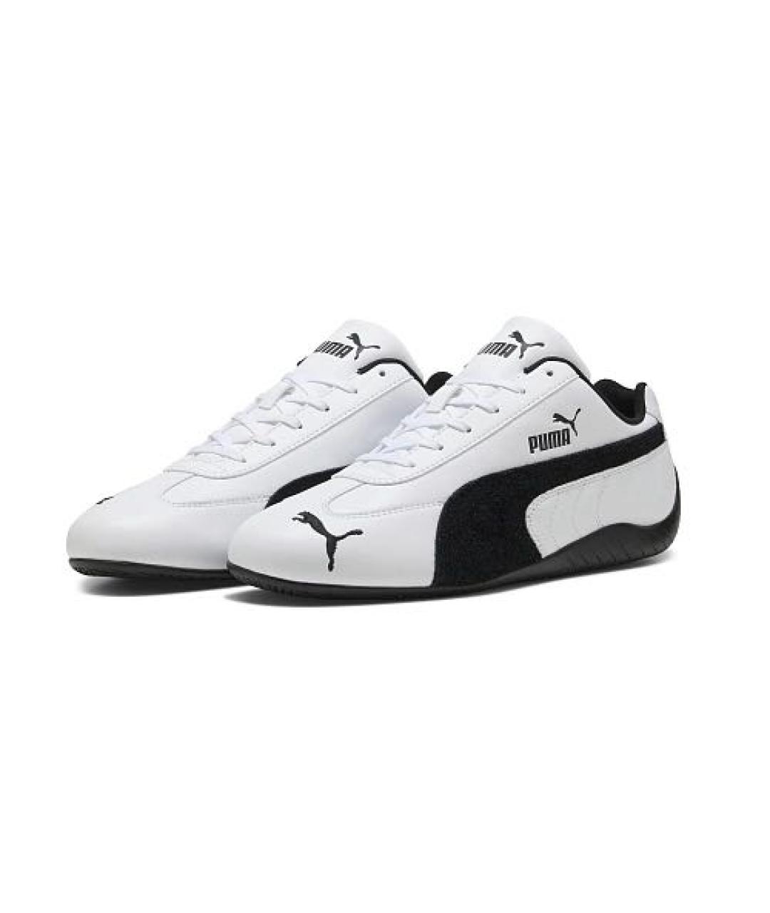 PUMA Белые кожаные низкие кроссовки / кеды, фото 2