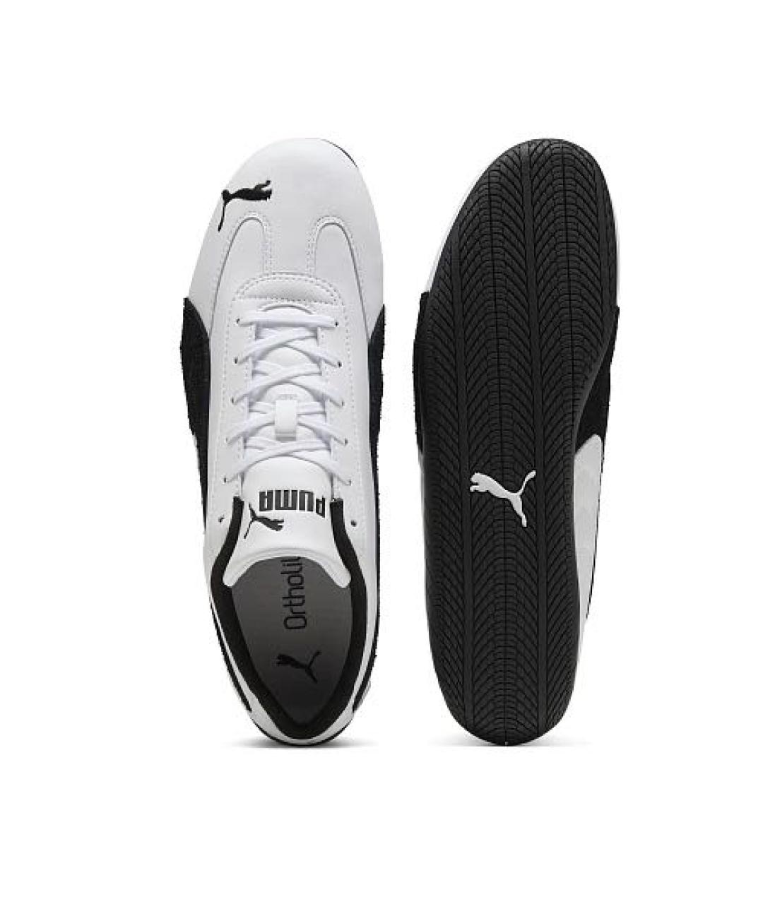 PUMA Белые кожаные низкие кроссовки / кеды, фото 3