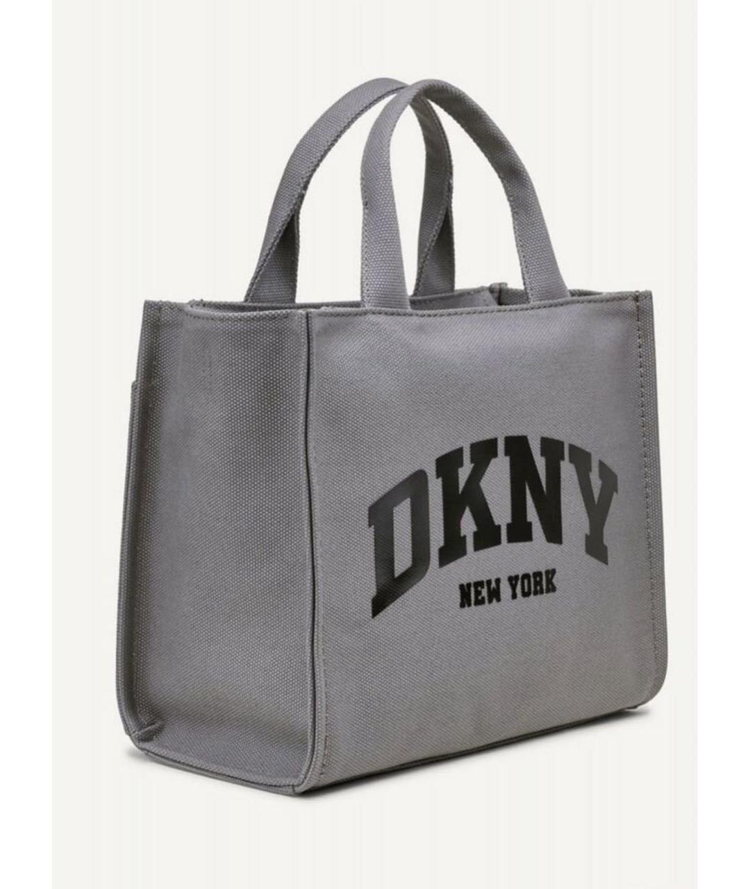 DKNY Антрацитовая тканевая сумка тоут, фото 3