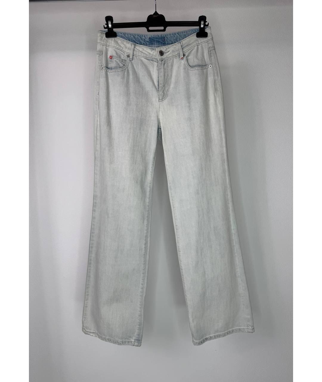 MAX&CO Голубые хлопковые прямые джинсы, фото 8