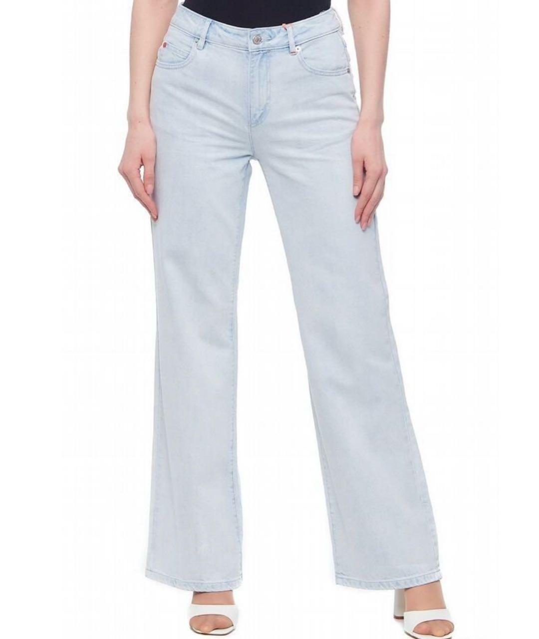 MAX&CO Голубые хлопковые прямые джинсы, фото 5