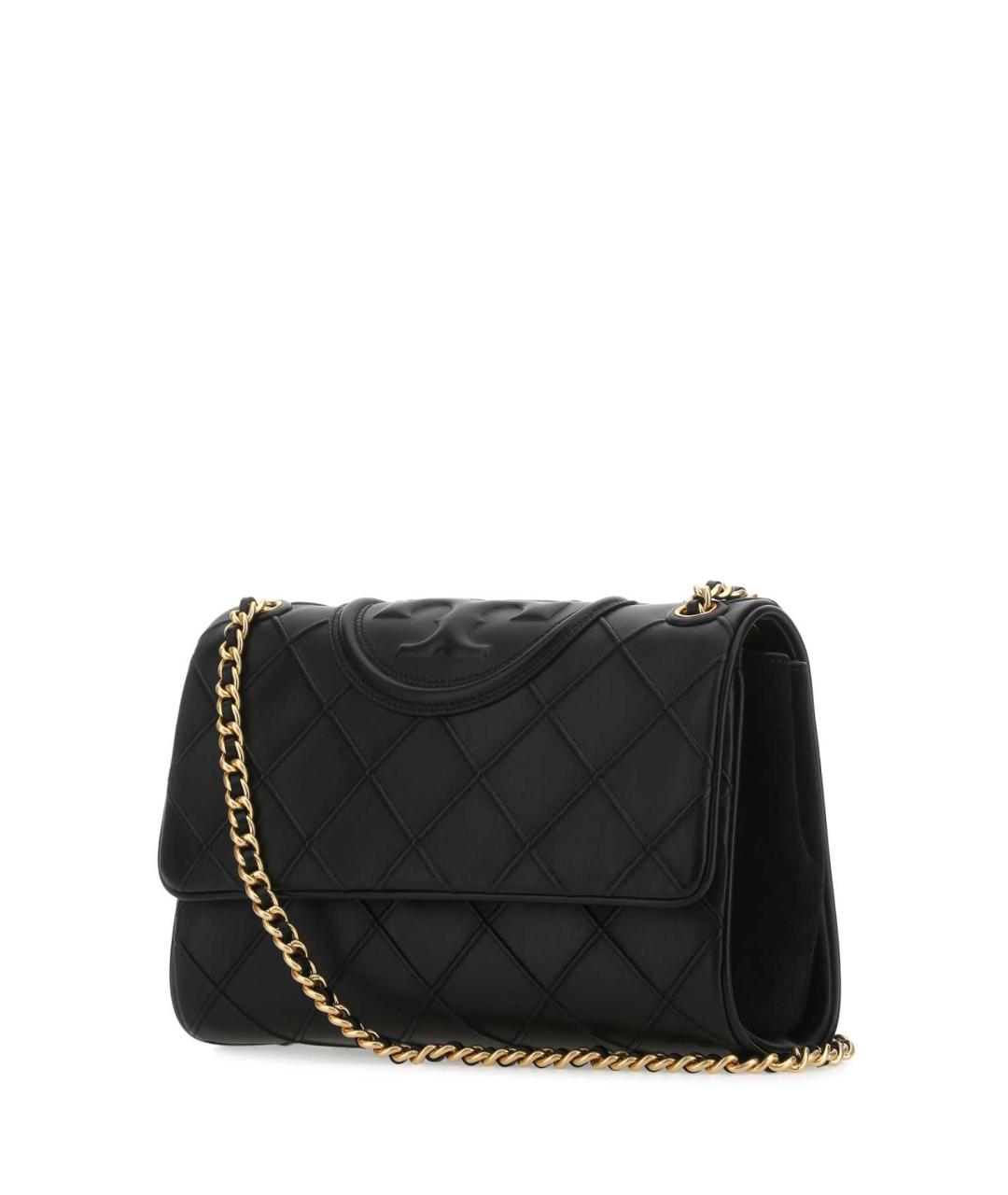 TORY BURCH Черная кожаная сумка через плечо, фото 2