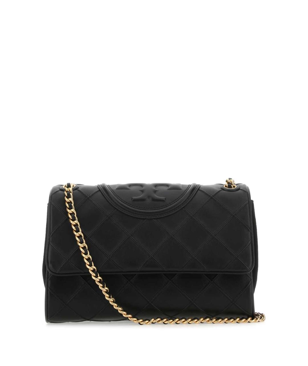 TORY BURCH Черная кожаная сумка через плечо, фото 1