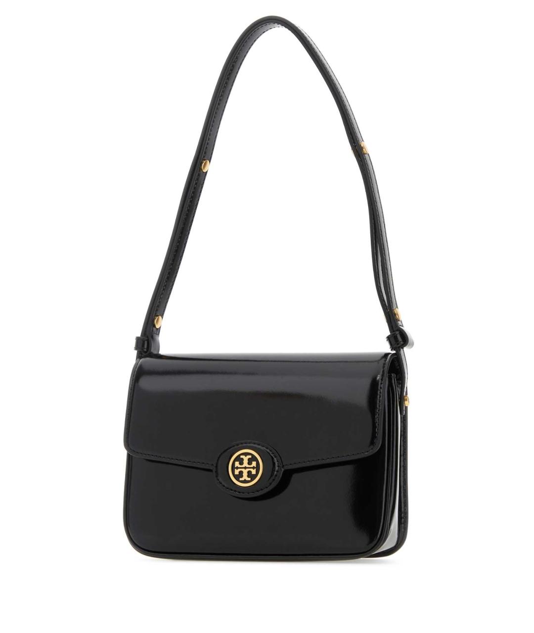 TORY BURCH Черная сумка через плечо из лакированной кожи, фото 2
