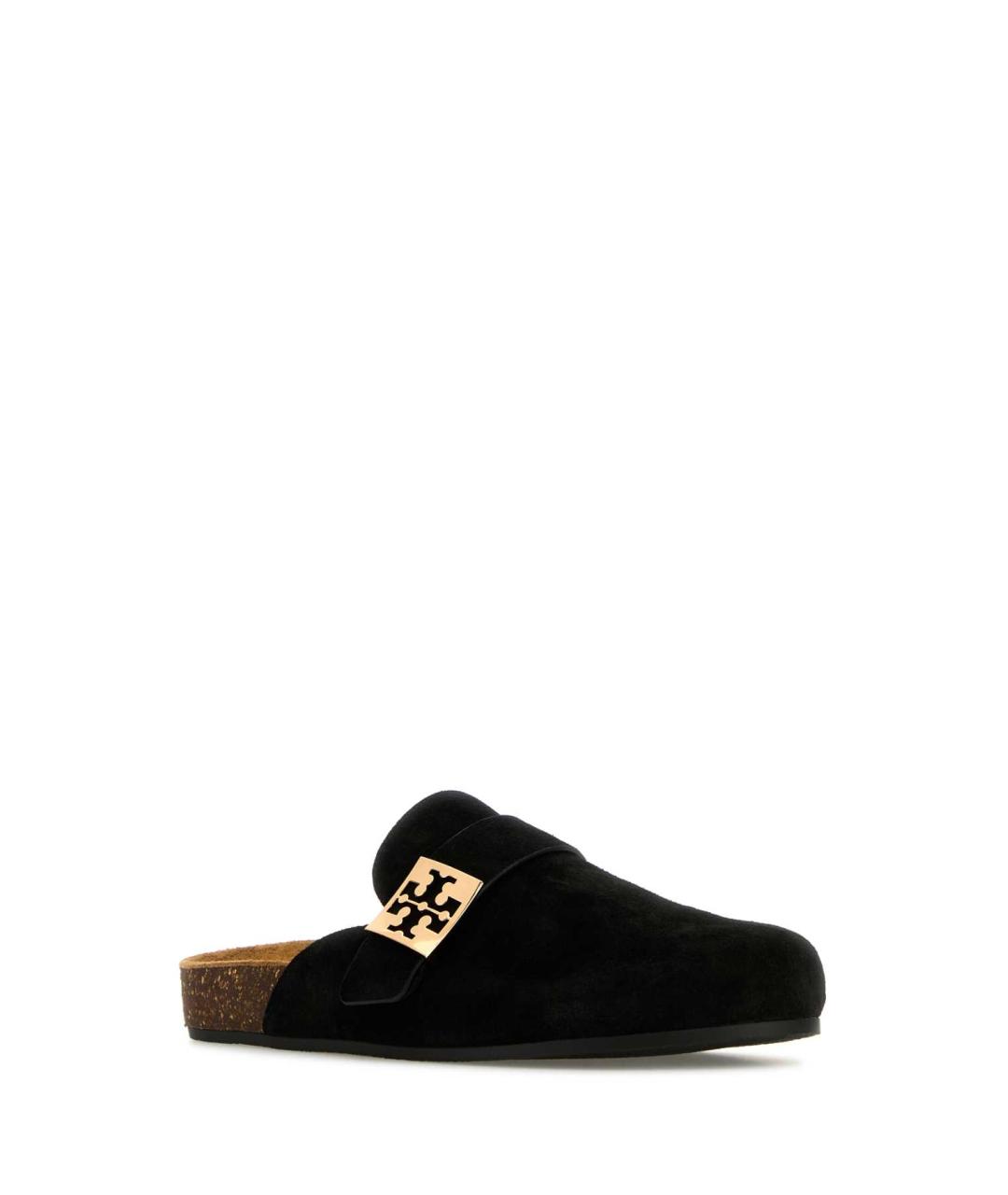 TORY BURCH Черные замшевые сабо, фото 2