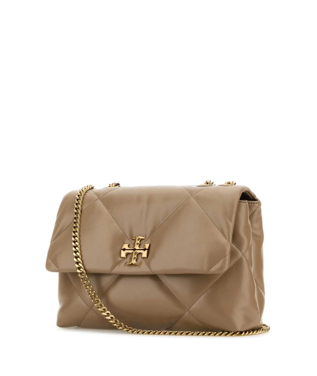 TORY BURCH Бежевая кожаная сумка через плечо, фото 2