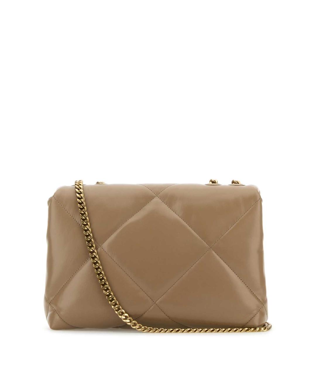 TORY BURCH Бежевая кожаная сумка через плечо, фото 3