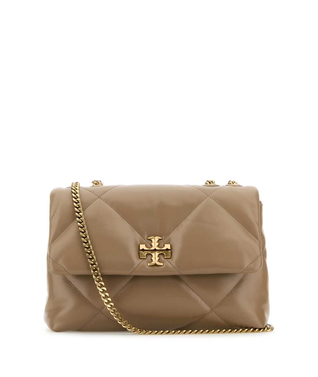 TORY BURCH Бежевая кожаная сумка через плечо, фото 1