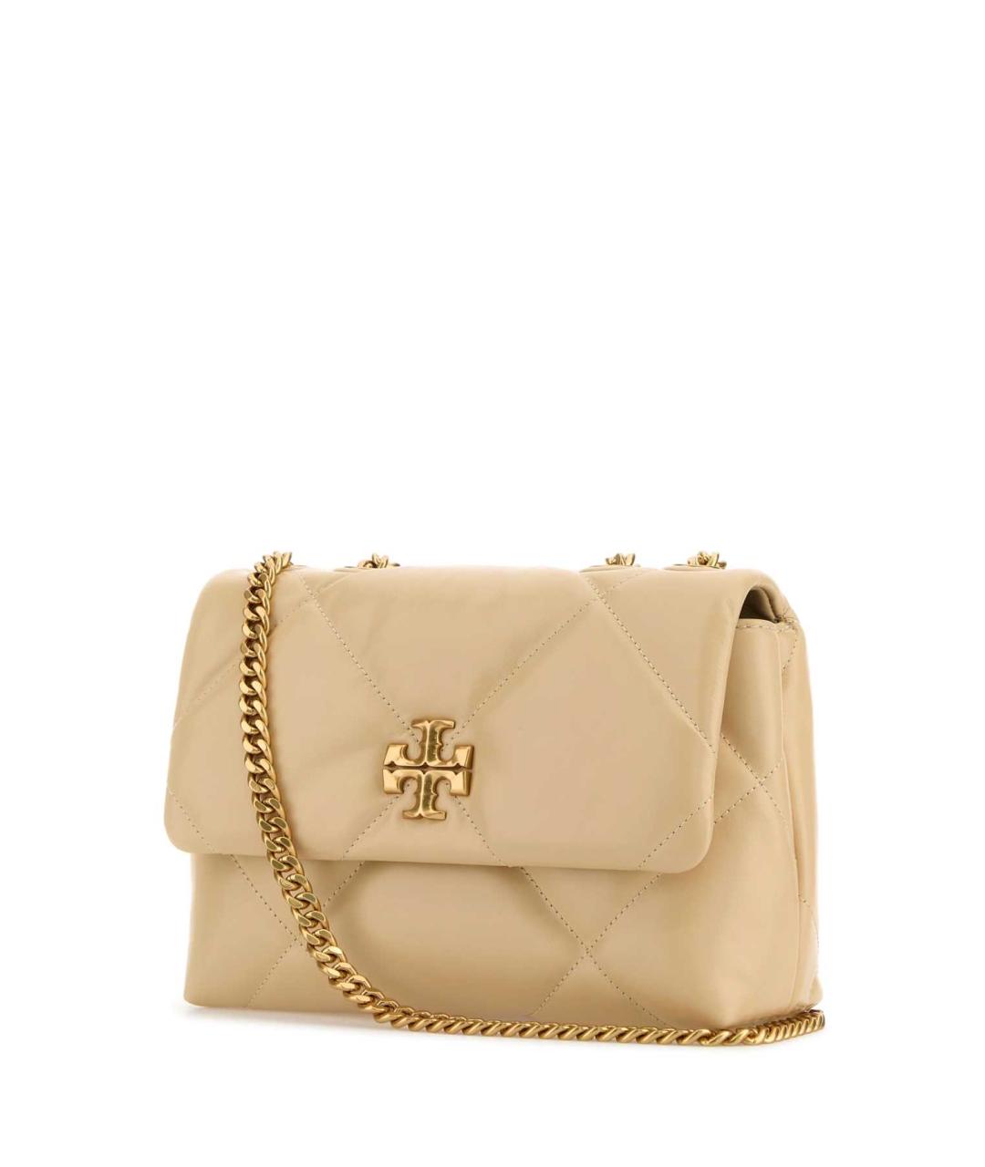TORY BURCH Бежевая кожаная сумка через плечо, фото 2