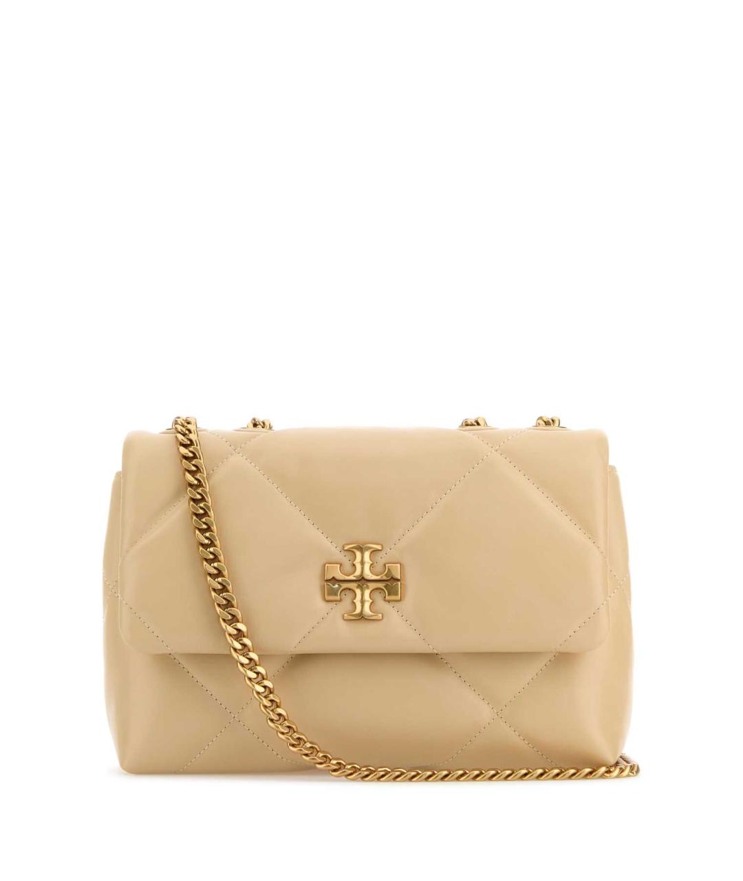 TORY BURCH Бежевая кожаная сумка через плечо, фото 1