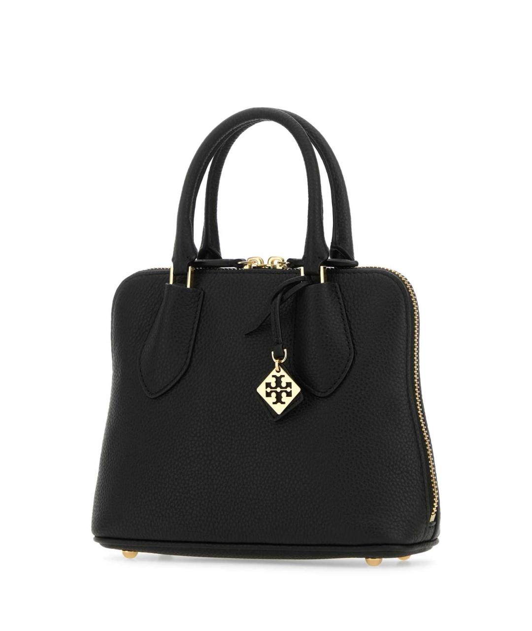 TORY BURCH Черная кожаная сумка тоут, фото 2