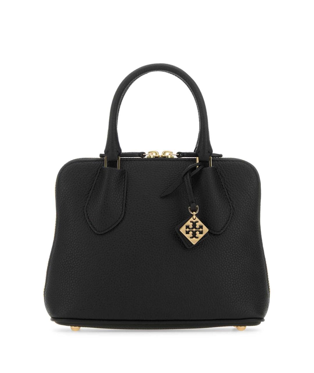 TORY BURCH Черная кожаная сумка тоут, фото 1