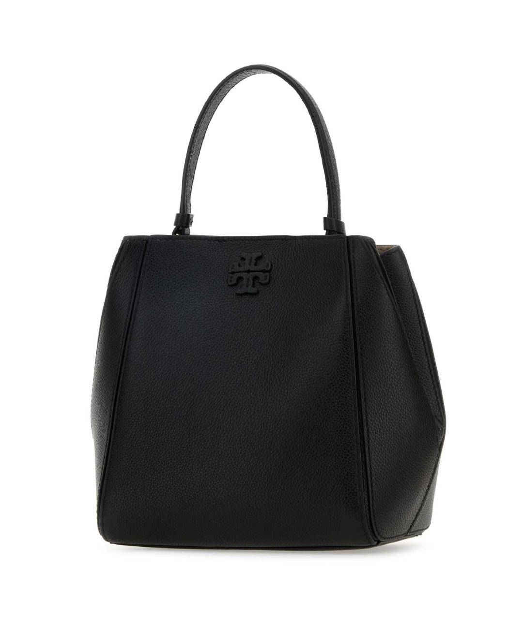 TORY BURCH Черная кожаная сумка с короткими ручками, фото 2