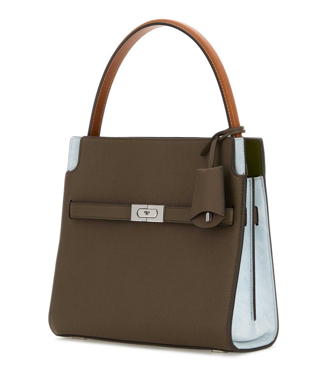 TORY BURCH Коричневая кожаная сумка с короткими ручками, фото 2