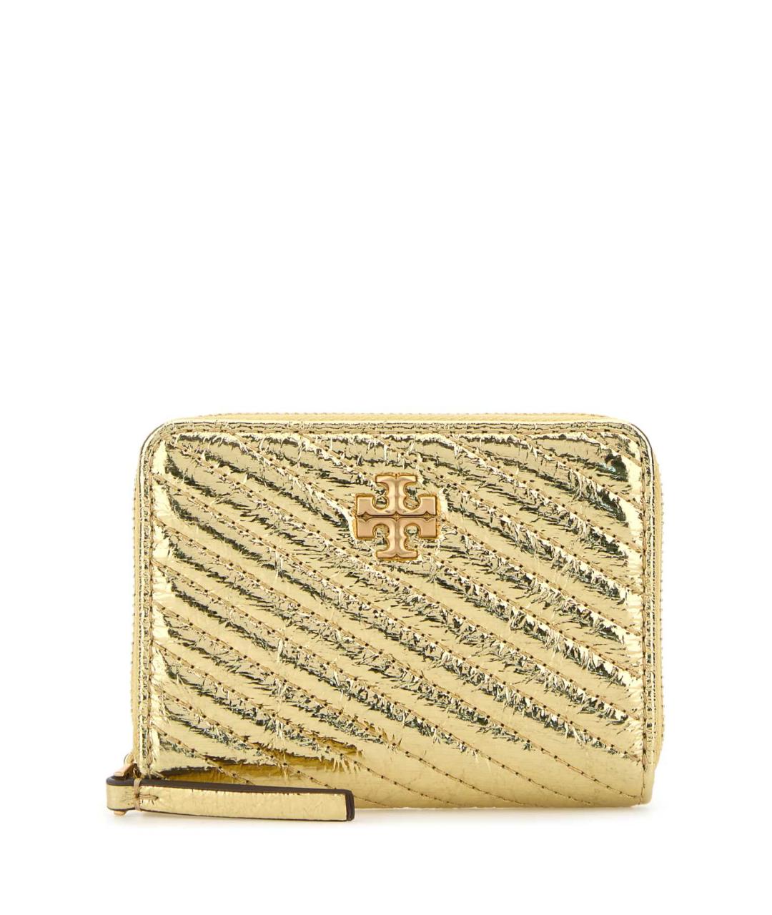TORY BURCH Золотой кожаный кошелек, фото 1