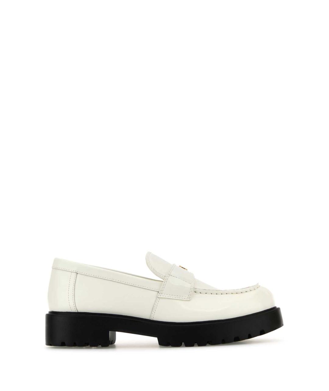 TORY BURCH Белые кожаные лоферы, фото 1